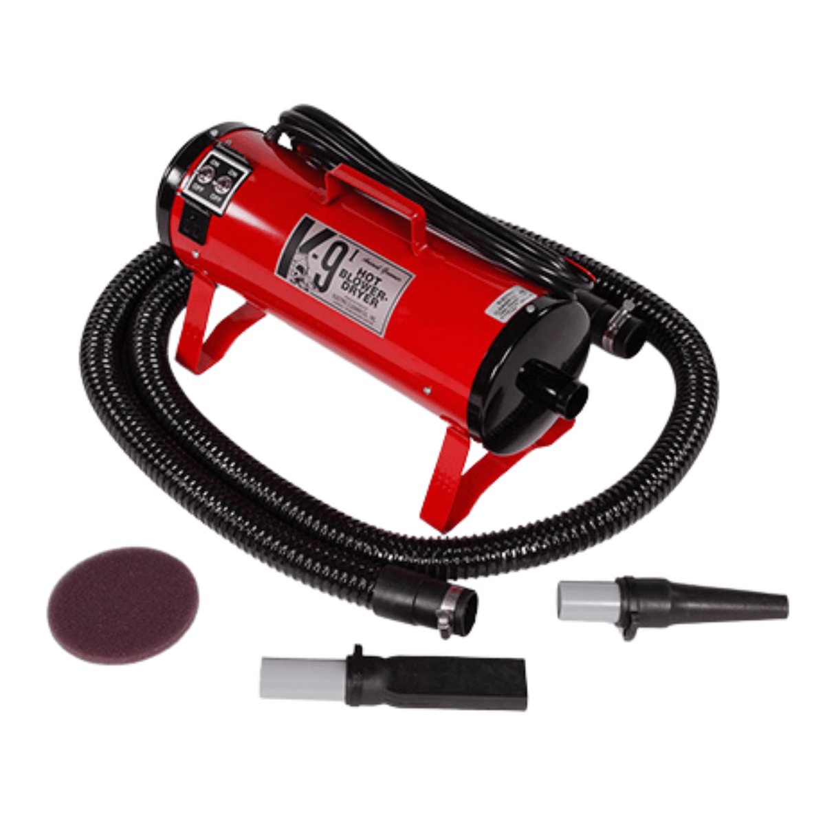 K-9 I Professional Dog Grooming Dryer – Dual Motor Red