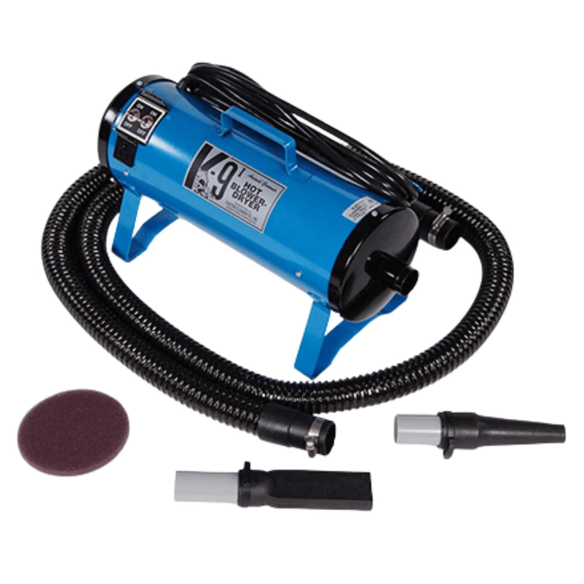 K - 9 I Professional Dog Grooming Dryer – Dual Motor High Velocity 2 - Speed Blue