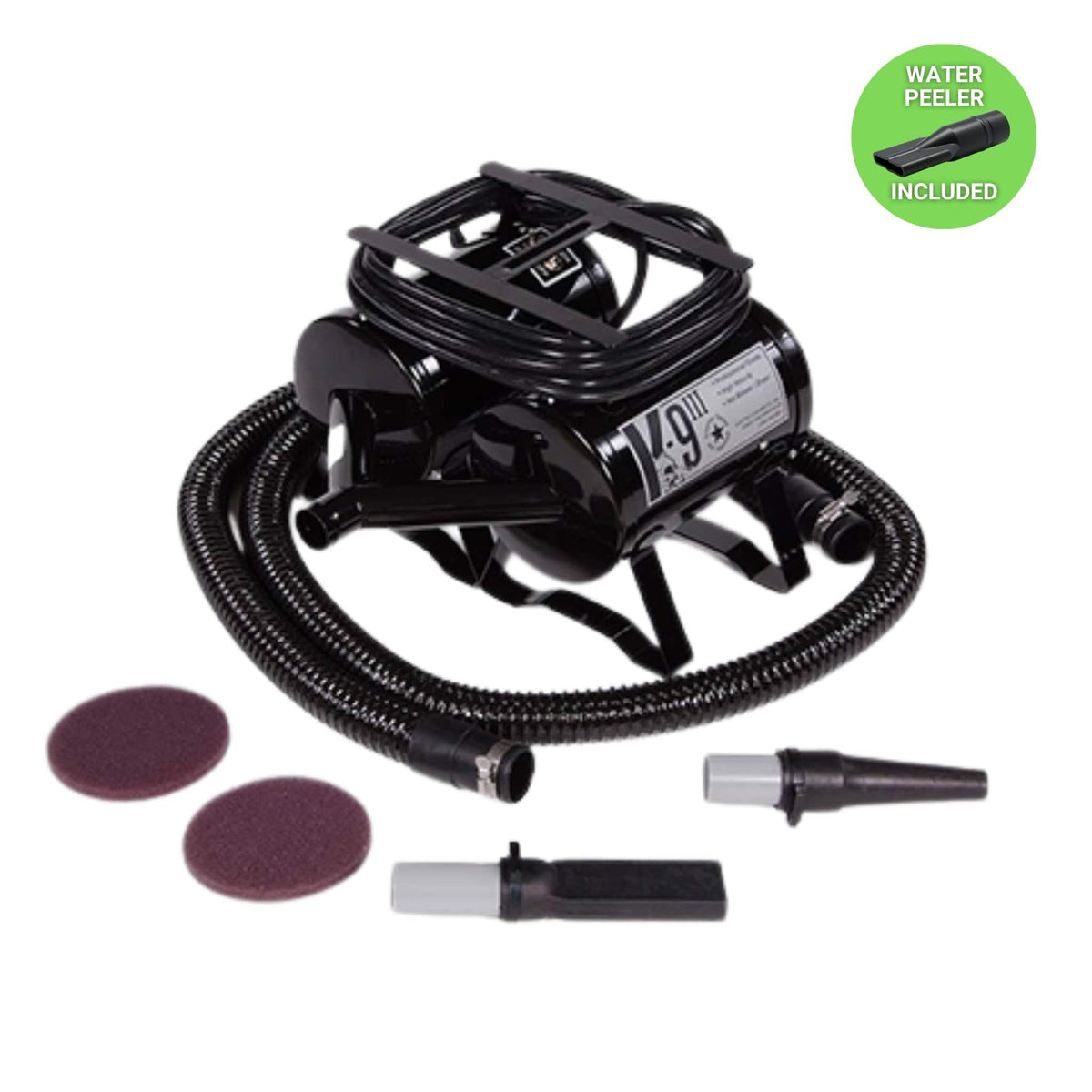 K-9 III Dryer Black with Water Peeler