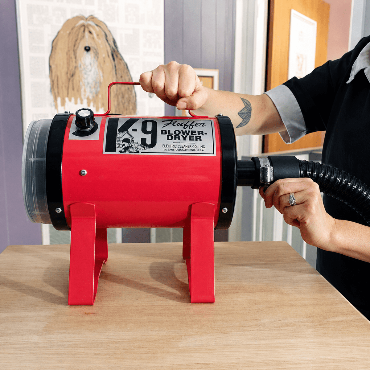 K-9 Fluffer Variable Speed Dog Grooming Dryer – Compact High Velocity Professional