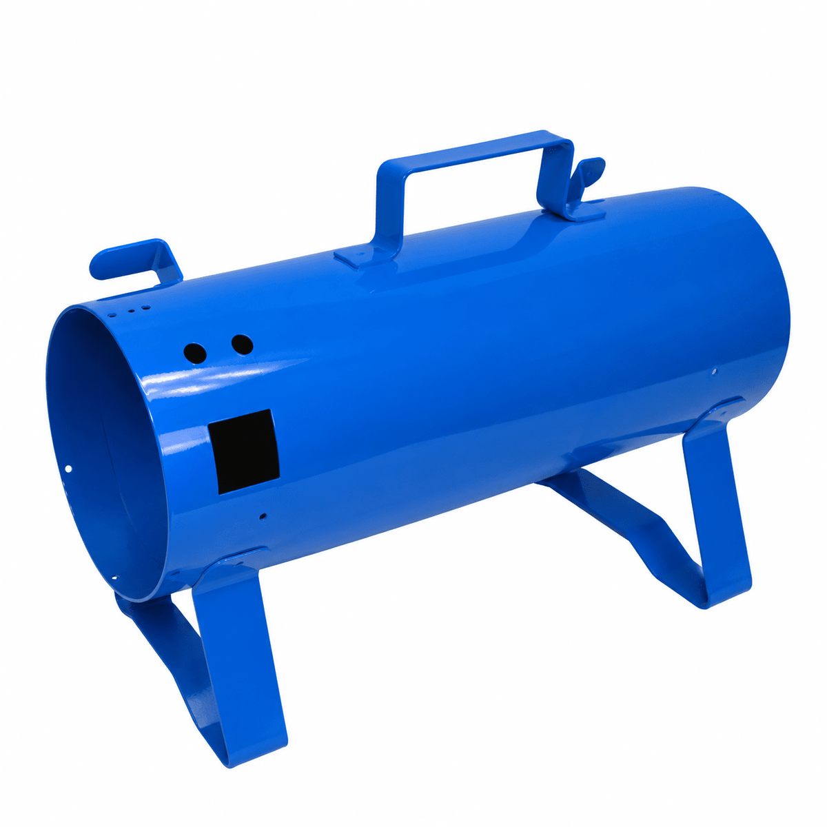 Blue K-9 I and K-9 II standard replacement dryer body with metal housing, handle, and support legs
