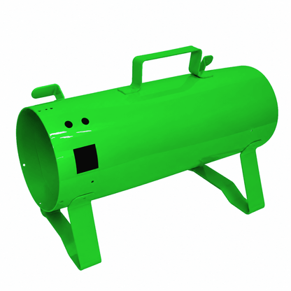 Green K-9 I and K-9 II standard replacement dryer body with metal housing, handle, and support legs