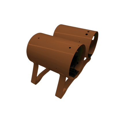Brown K-9 III replacement dog grooming dryer body, OEM metal housing for Standard and Variable Speed models